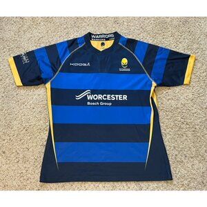 Worcester Warriors 2015-16 Kooga Navy Blue Yellow Home Jersey Size Large L EUC